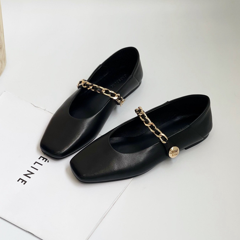 Classic elegant cute Mary Jane shoes flat for work and office