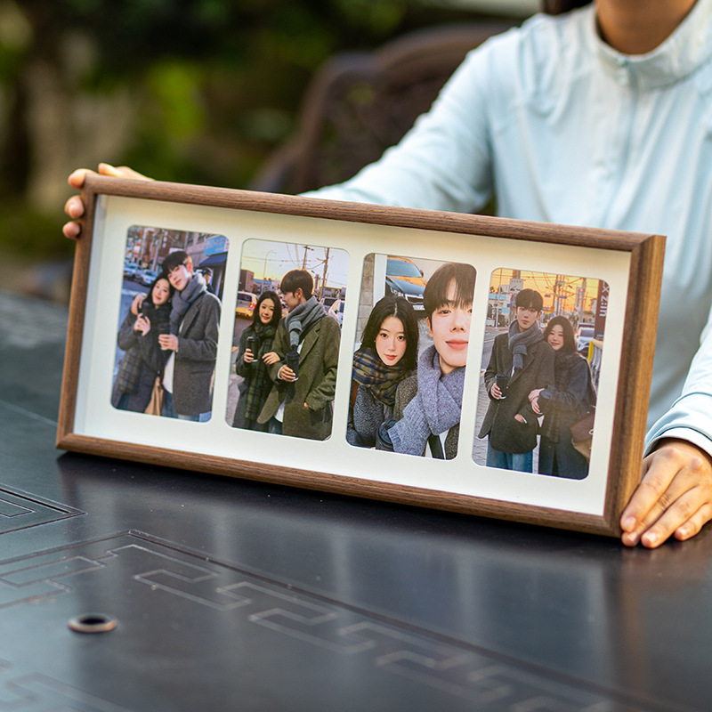 Hollow Three-Dimensional Combination Photo Frame Display Stand Wholesale Wedding Couple Children 6inch Commemorative Frame Double Frame Quad Frame Wall Hanging