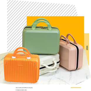 Manufacturer Suitcase Cosmetic Bag 14inch Satchel Cosmetic Case Female Wedding Box Student Travel Small Box Popular Box