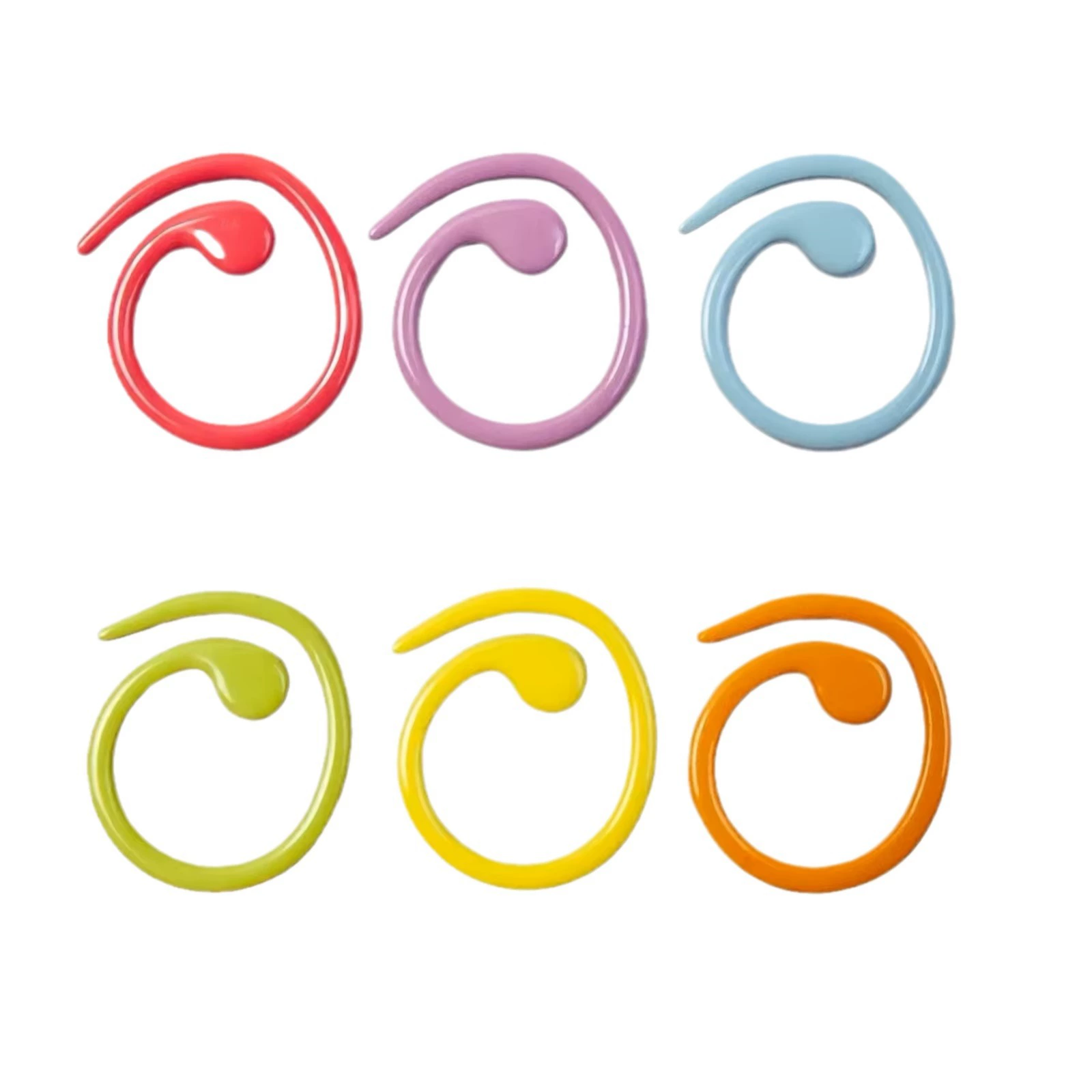 Крючок кольцо игла палка цветной металлический знак пряжка спираль металлическая краска маркировка пряжка DIY инструмент