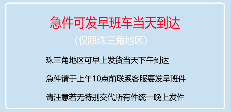 早上发货下午到