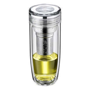 High-grade crystal glass business car bubble tea cup tea separation High Borosilicate tea cup goose egg cup gift generation
