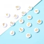 扁圆单词亚克力金色字母珠
