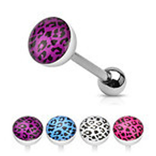 Hot selling 14G stainless steel tongue nail in Europe and America, personalized fashionable punk hottie titanium steel piercing jewelry