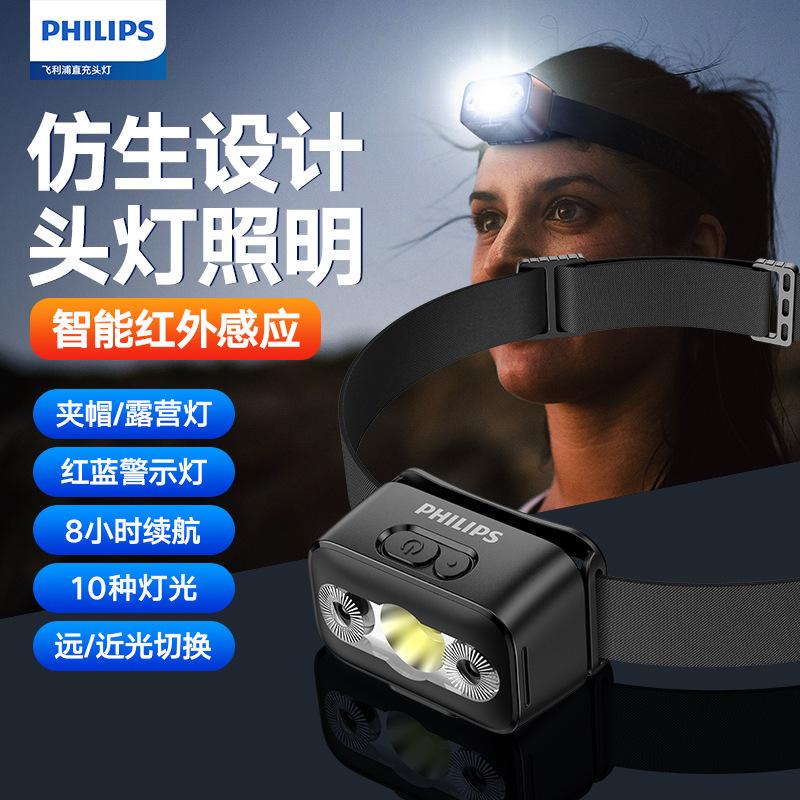 Philips (Philips) Sensor Headlamp Sfl3153Rh Strong Light Night Fishing Lamp Head-Mounted Hat Clip Work Light Philips (Philips) Sensor Headlamp Sfl3153Rh Strong Light Night Fishing Lamp Head-Mounted Hat Clip Work Light