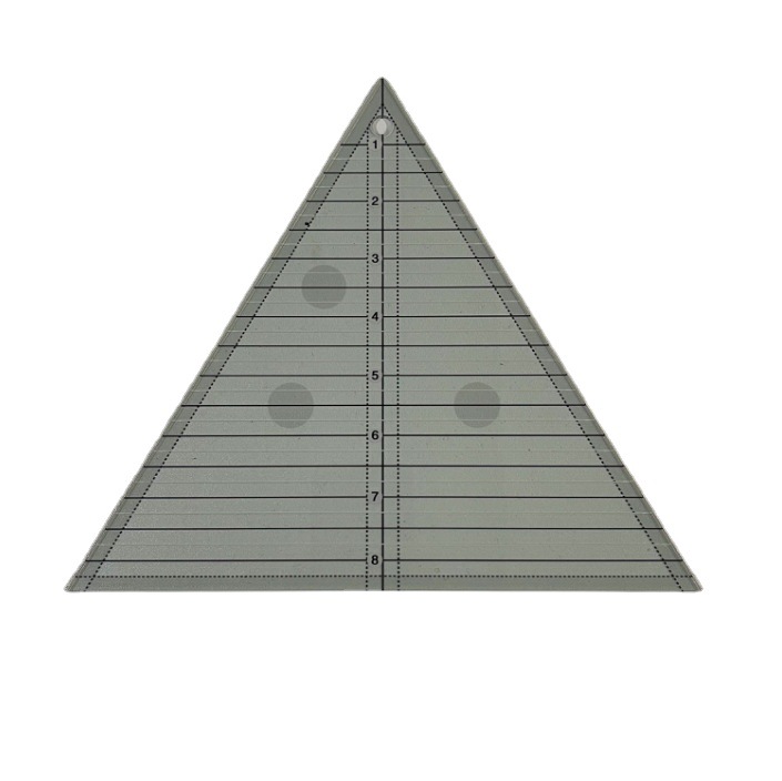 60度等边三角形 8 英寸绗缝尺子模板 亚克力尺缝纫尺模板拼布工具