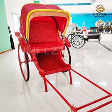 红色复古款上海座全套接亲婚庆道具婚礼喜庆双人花车老人力黄包车