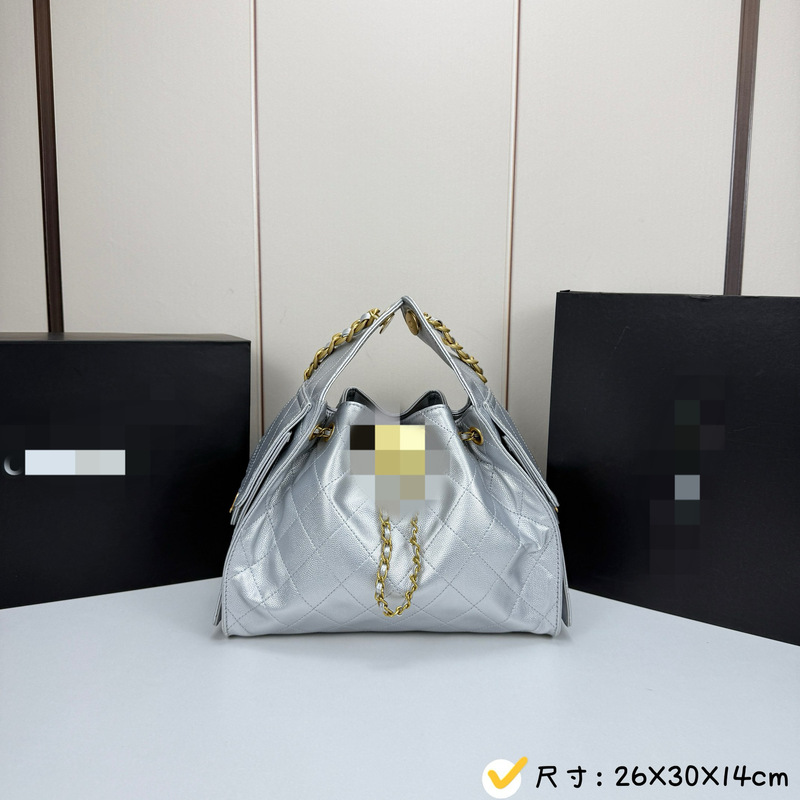 2025夏季新款菱格真皮单肩腋下包小众设计大容量购物袋简约手提包|undefined