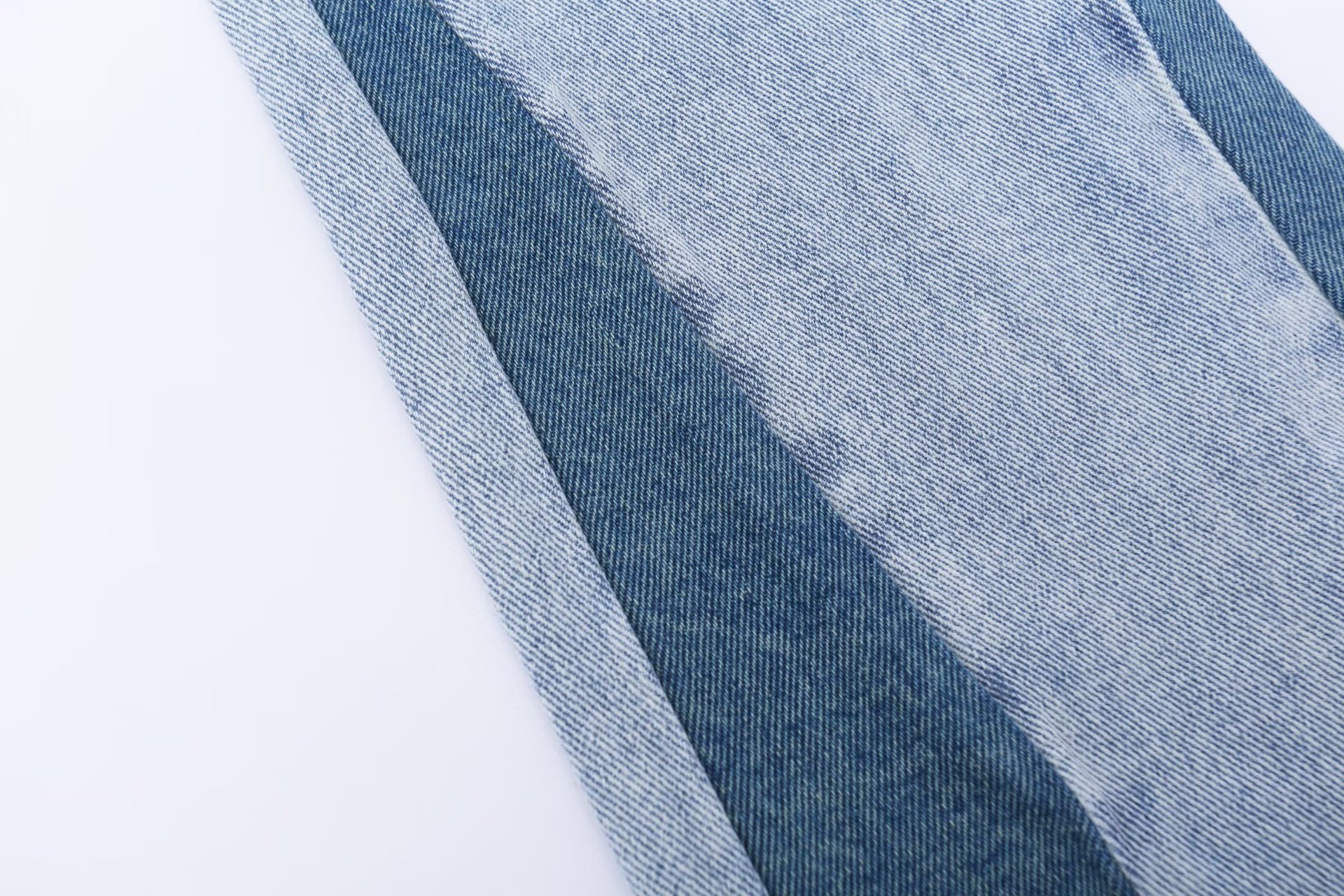 American Style Simple Vintage Color Block Denim Pants Loose Street Washed Frayed Flared Jeans_mkmklike.com