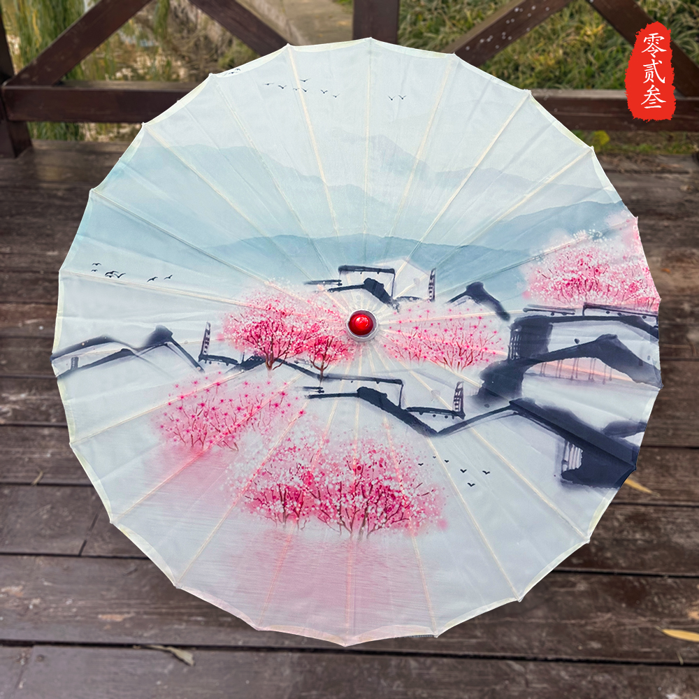 Yuxu interior y exterior lámpara de paraguas antiguo estilo paraguas de papel de aceite hotel decoración paraguas techo chino clásico estilo antiguo paraguas chino