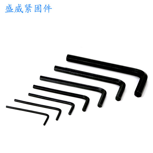 Manufacturer's medium carbon steel flat head hexagonal wrench L-type industrial flat head hexagonal wrench