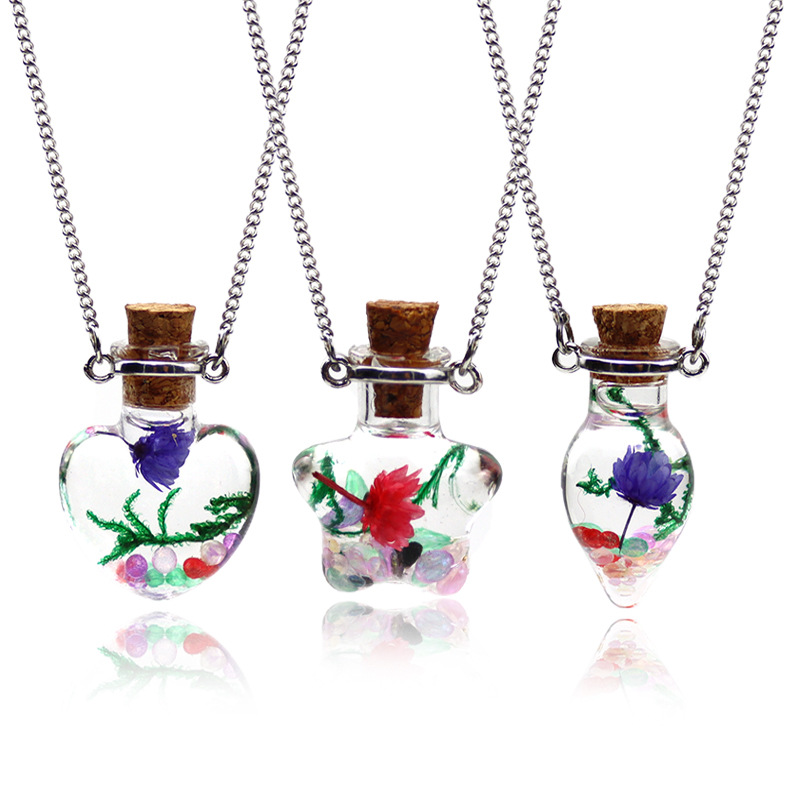 Fashion Heart Shape glass Handmade Unisex Pendant Necklace 1 Piece