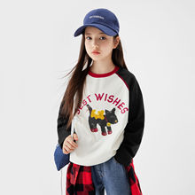 左西童装女童T恤长袖纯棉儿童秋装2025新款女孩大童超好看打底衫