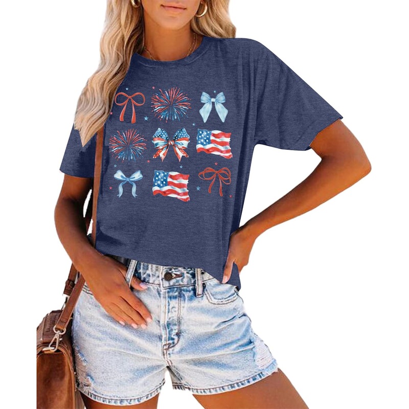 【European Size Cotton T-Shirt】Women's Patriotic Shirt 1776 Usa Shirt July 4Th Independence Day T-Shirt 【European Size Cotton T-Shirt】Women's Patriotic Shirt 1776 Usa Shirt July 4Th Independence Day T-Shirt