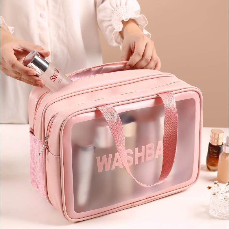 Pvc Dry and Wet Separation Cosmetic Bag Large Capacity Double-Layer Travel Waterproof Toiletry Bag Bathing Cosmetics Storage Bag Pvc Dry and Wet Separation Cosmetic Bag Large Capacity Double-Layer Travel Waterproof Toiletry Bag Bathing Cosmetics Storage Bag