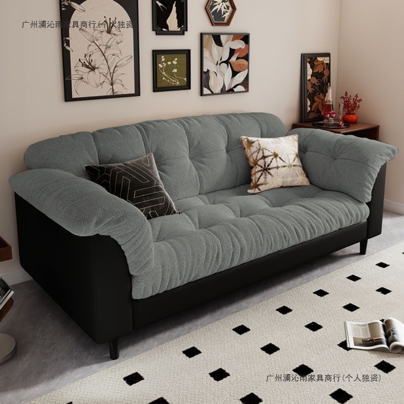 Fabric Sofa for Small Apartments, Rental Houses, Living Rooms, Bedrooms, Home Use, Single, Double, Triple, American-Style Straight-Row, Affordable Sofa