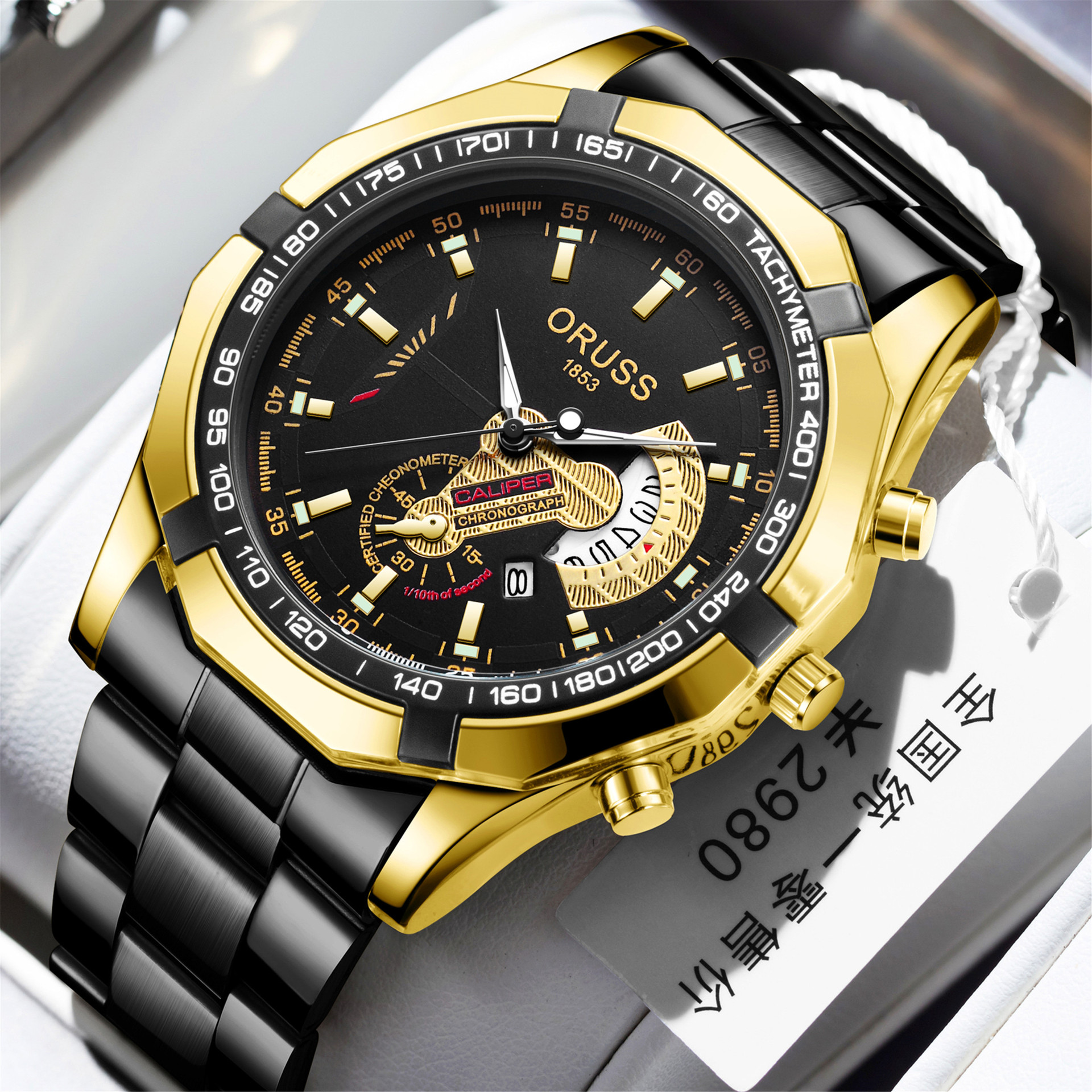 Men's Quartz Chronograph Watch Waterproof Trendy Calendar Dial_voghion.com