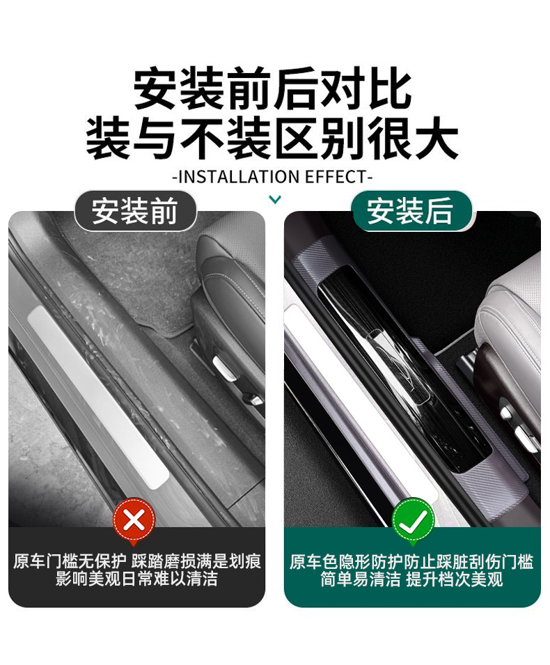 Suitable for 25-26 Xiaomi SU7/YU7 door sill strips, adhesive-free welcome pedals, and trunk guard protection modification