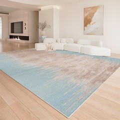 新しい軽奢風高級カーペット、リビングルーム全面敷き、玄関マット、折りたたみ可能、洗濯可能、イミテーションカシミヤ、寝室ベッドサイドマット