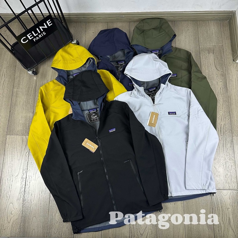 跨境巴塔pata 秋季户外山系连帽软壳薄绒纯色连帽夹克外套情侣款|undefined