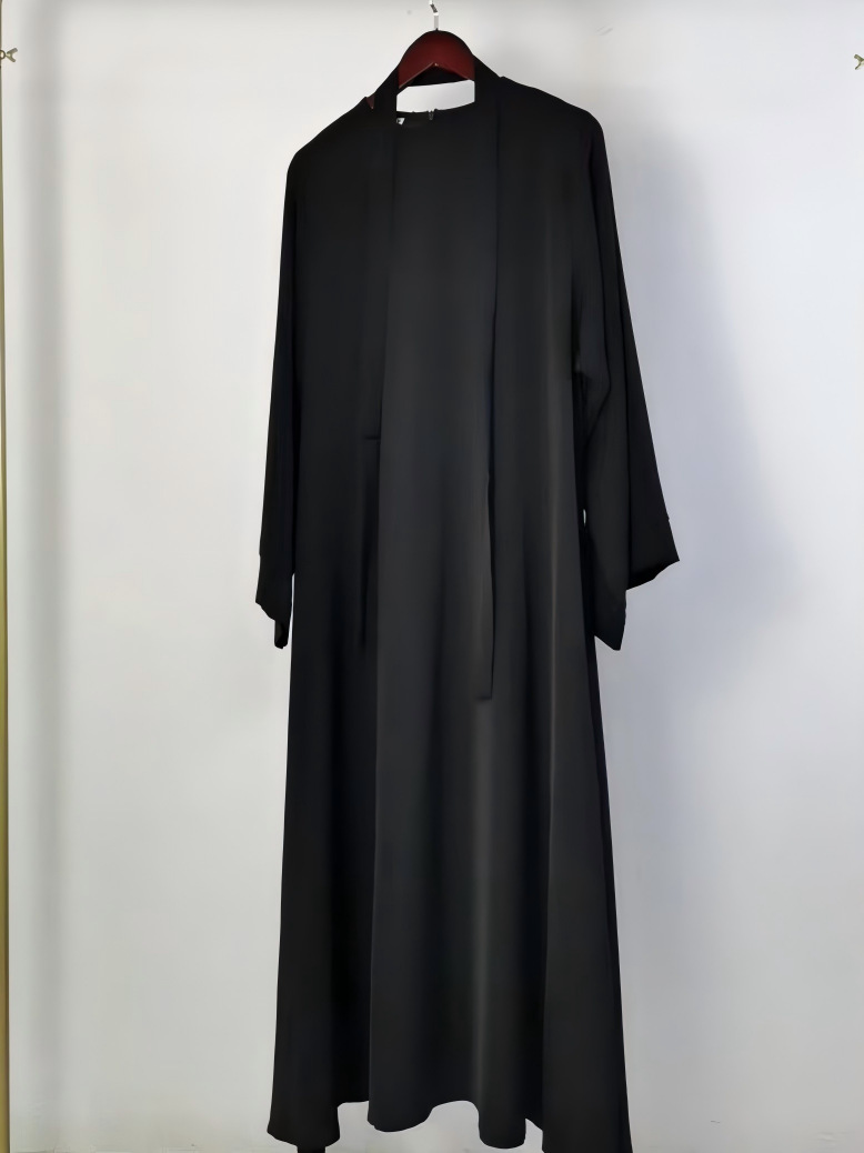 Elegant Maxi Dress for Women Long Sleeve Lightweight Chiffon Evening Gown Flattering Design Flowy Party Dress_ecoleips.com