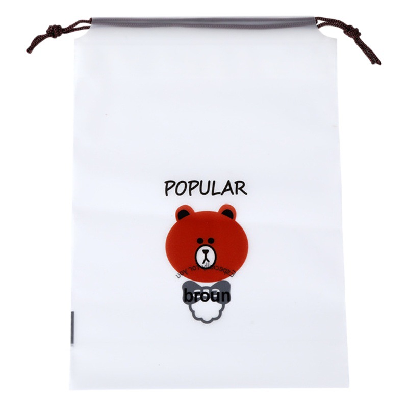 Oso zapatos bolsa de almacenamiento a prueba de polvo a prueba de humedad cordón bolsa de cordón estudiante dormitorio sub-embalaje bolsa de zapatos bolsa de viaje