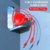 3-in-1 multifunctional retractable USB fast charging line Type-C portable USB is suitable for 4FT laptop