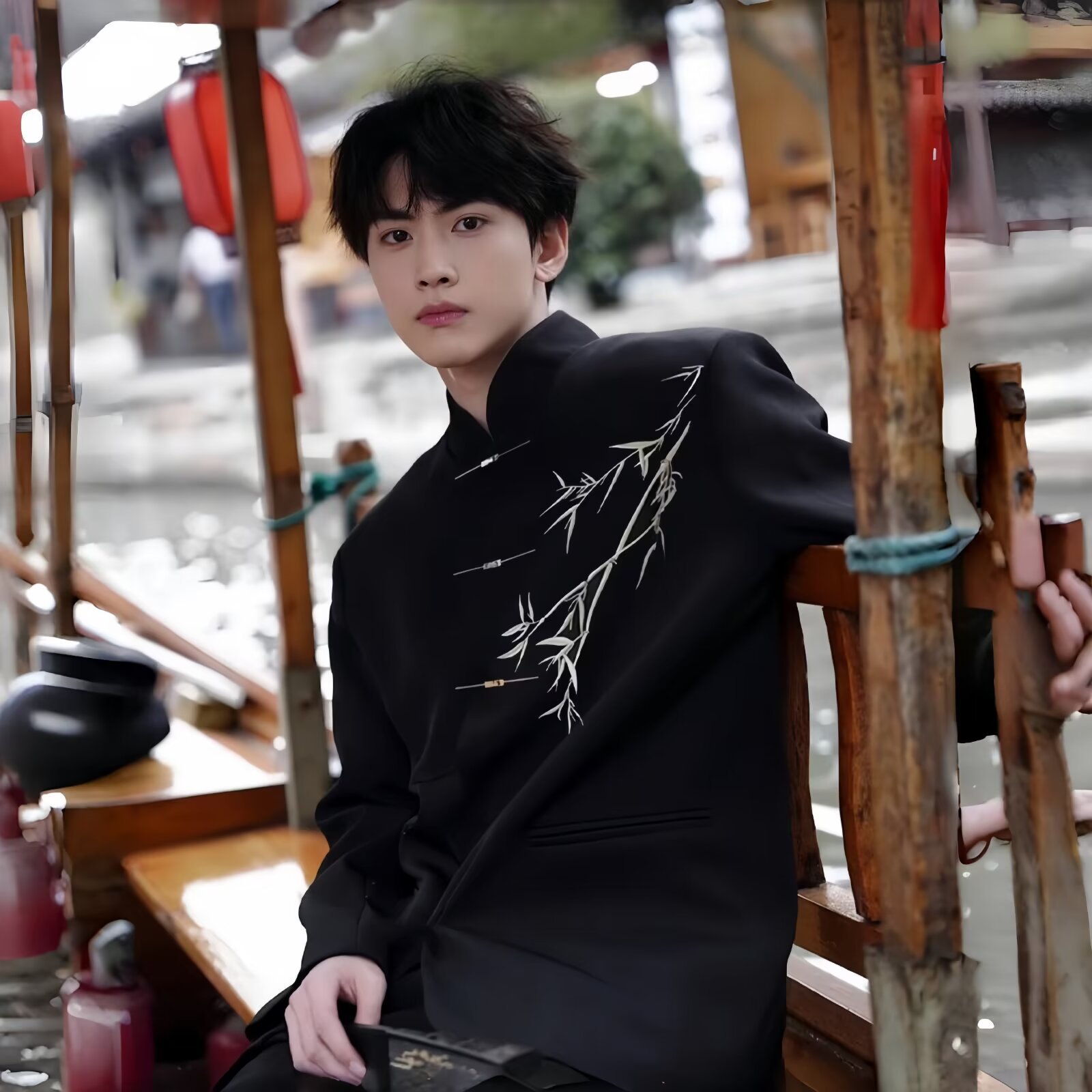 Summer Improved New Chinese Button Shirt Men's Short-sleeved Niche Bamboo Embroidery Design Retro Chinese Style Shirt