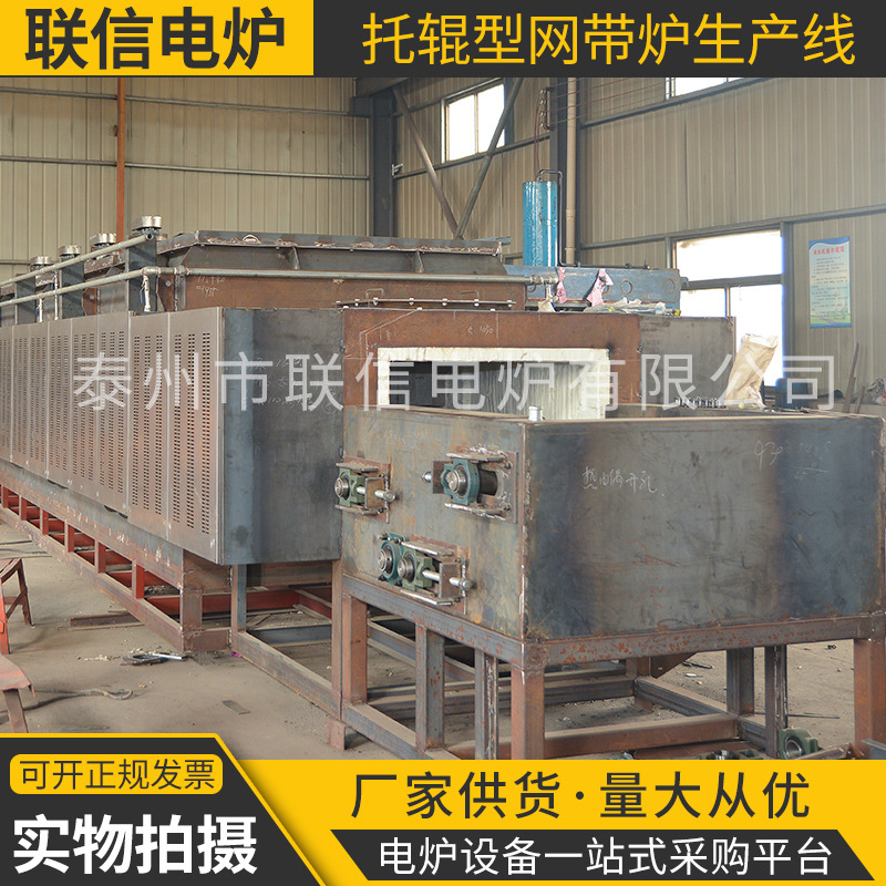 连续式可控气氛托辊型网带炉生产线 厂家直供热处理淬火炉网带炉