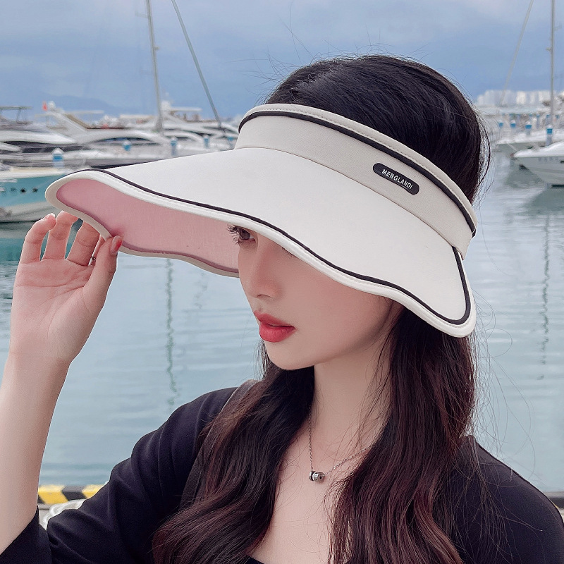 Fashion New Empty Top Lotus Leaf Sun Travel Beach Hat display picture 2