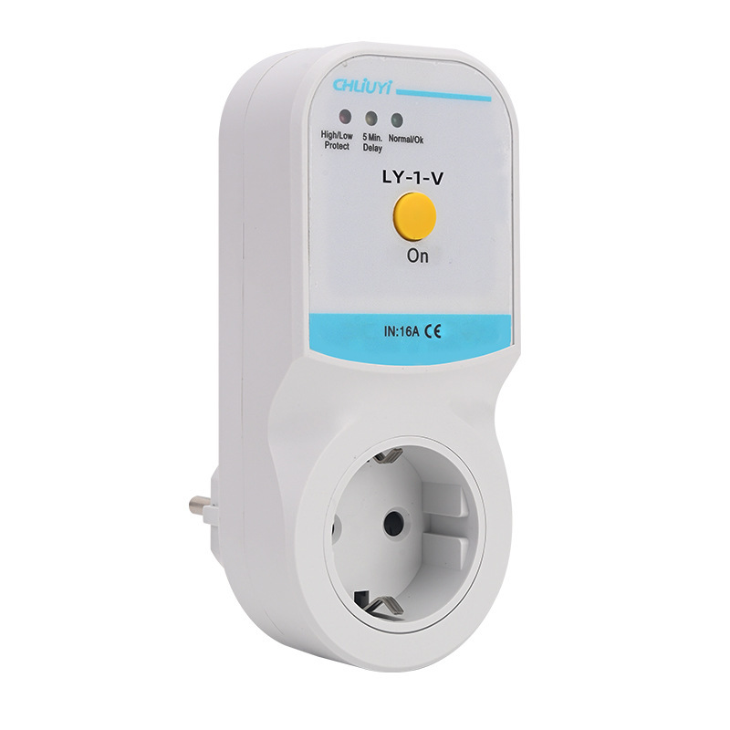 跨境新款欧盟LY-1-V计量插座220V 16A过欠压保护过流过载保护功能|undefined