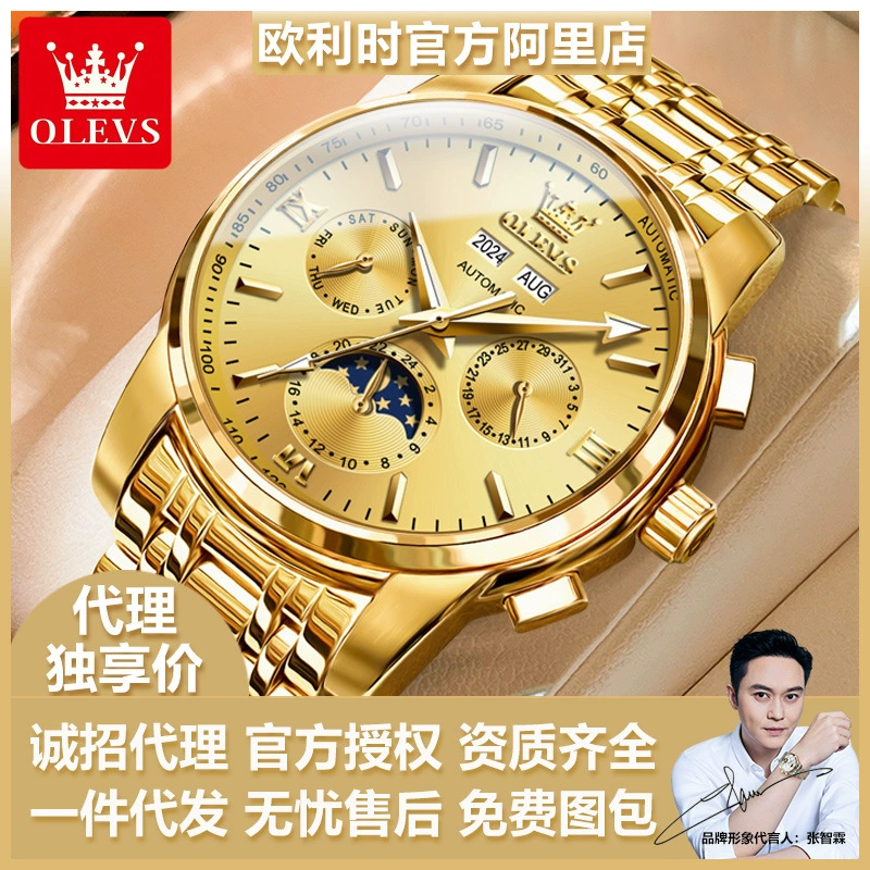 Mechanical universal mechanical watch, waterproof swiss watch, men's watch, fully automatic