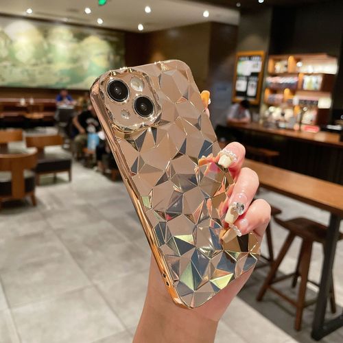 Ins diamond plating for iPhone 15 phone cases, high-end and niche, suitable for 12 PRO, 14 Pro Max, and Apple 13.