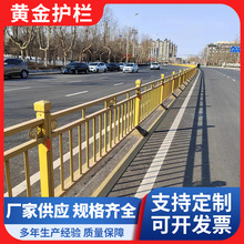 厂家定制黄金护栏道路中央交通隔离栏杆安全防撞锌合金喷塑护栏