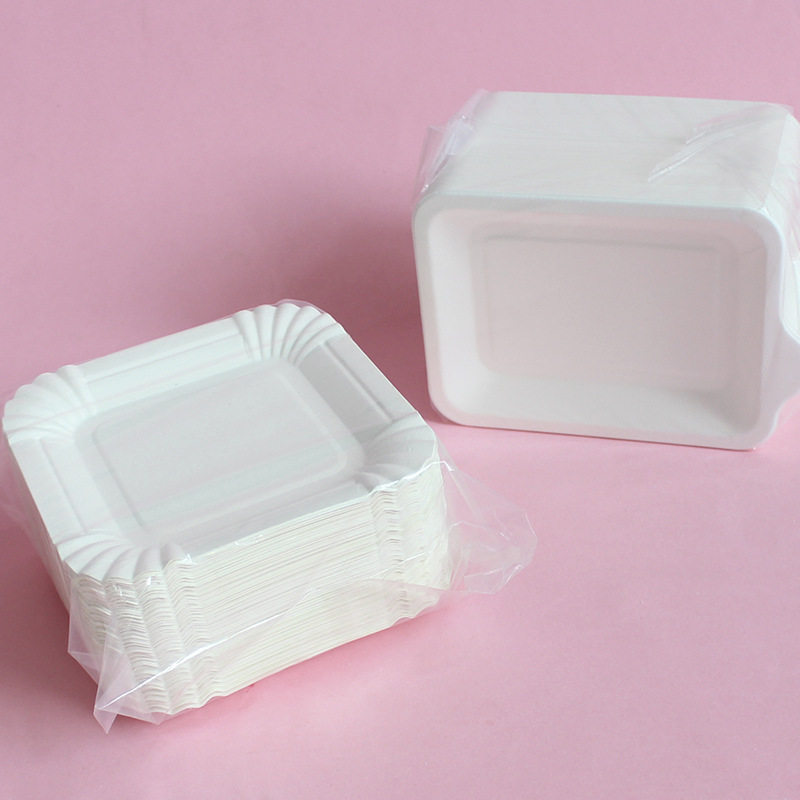 Birthday paper plate paper pulp plate bulk disposable party cake dessert plate dinner plate dish