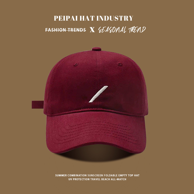 Gorra de béisbol, cara coreana, ala de sombrero pequeña ensanchada, mujer, pómulos, circunferencia de la cabeza grande, sombrero para el sol profundo, sombrero de visera rojo, hombre