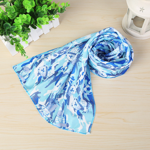 Printed Camouflage Cool Towel Cold Sensation Cooling Sports Towel Outdoor Sports Yoga Fitness Portable Towel