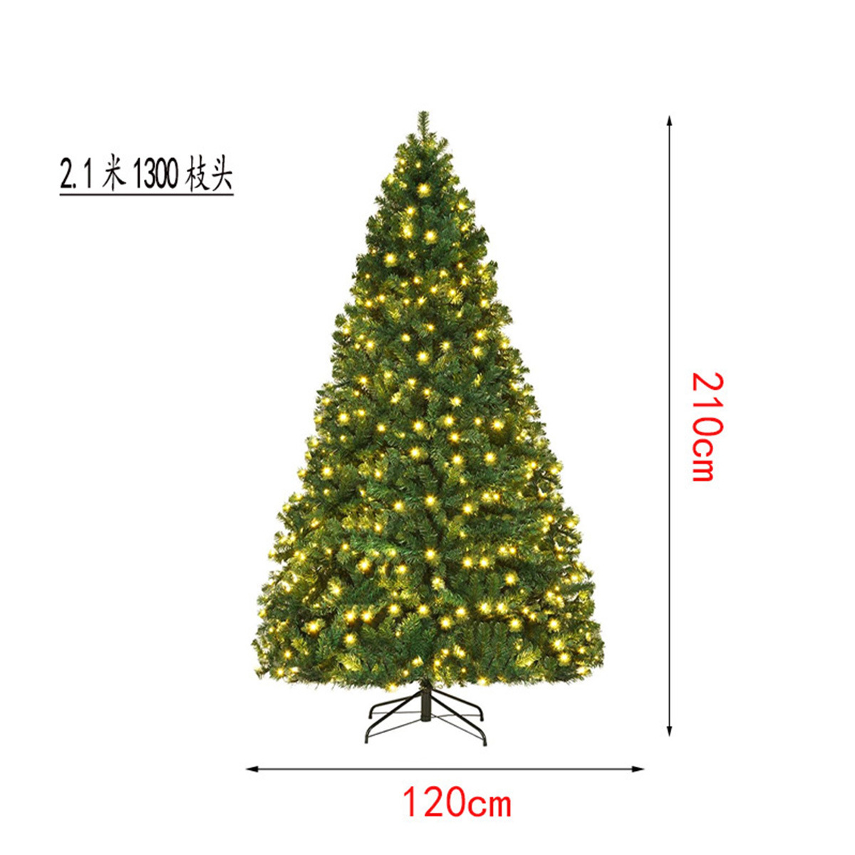 Árbol de Navidad de pvc encriptado 180cm Hotel de Navidad de tamaño completo Decoración del centro comercial Árbol de Navidad de simulación de piso