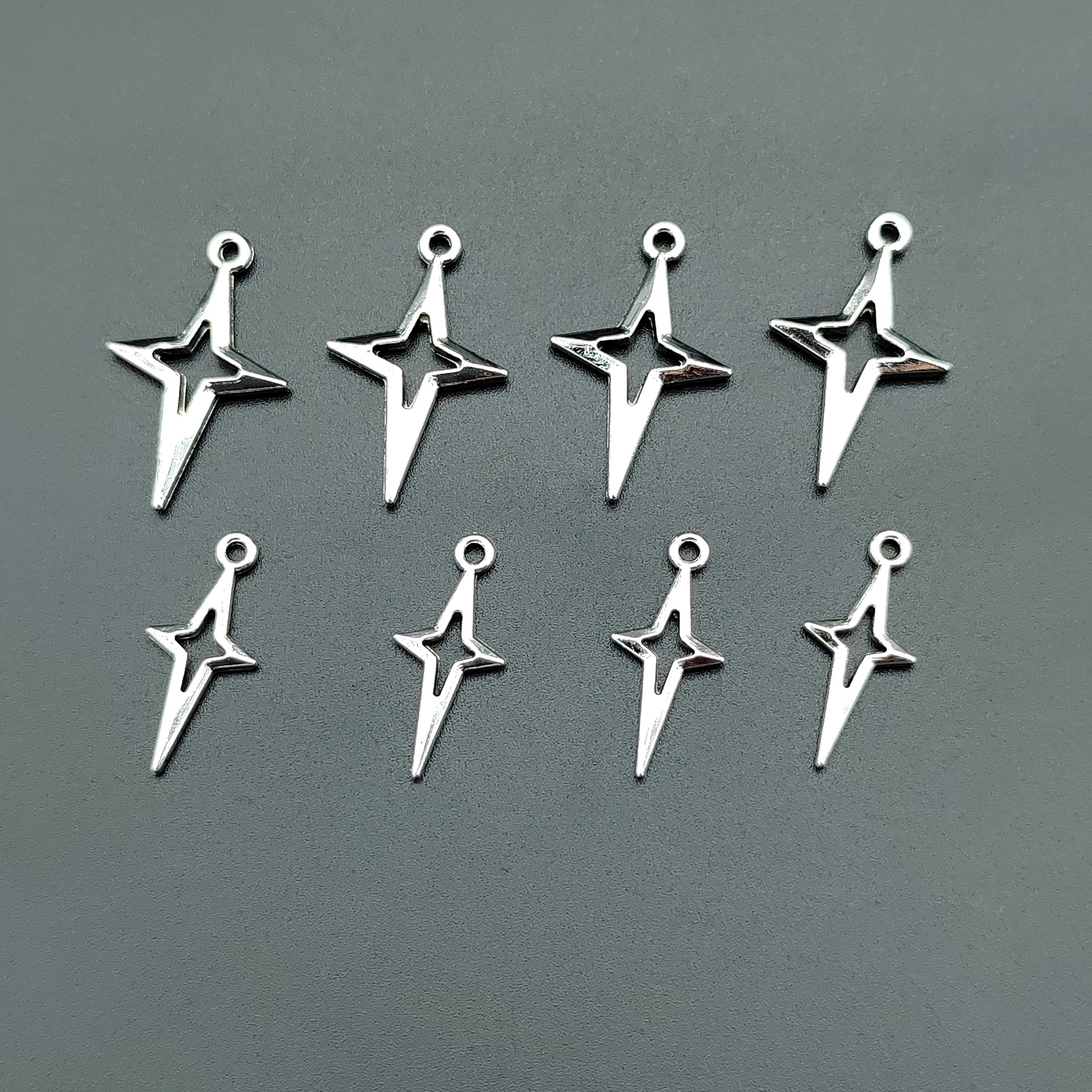 100 Pcs/package Simple Style Star Alloy Plating Pendant Jewelry Accessories display picture 1