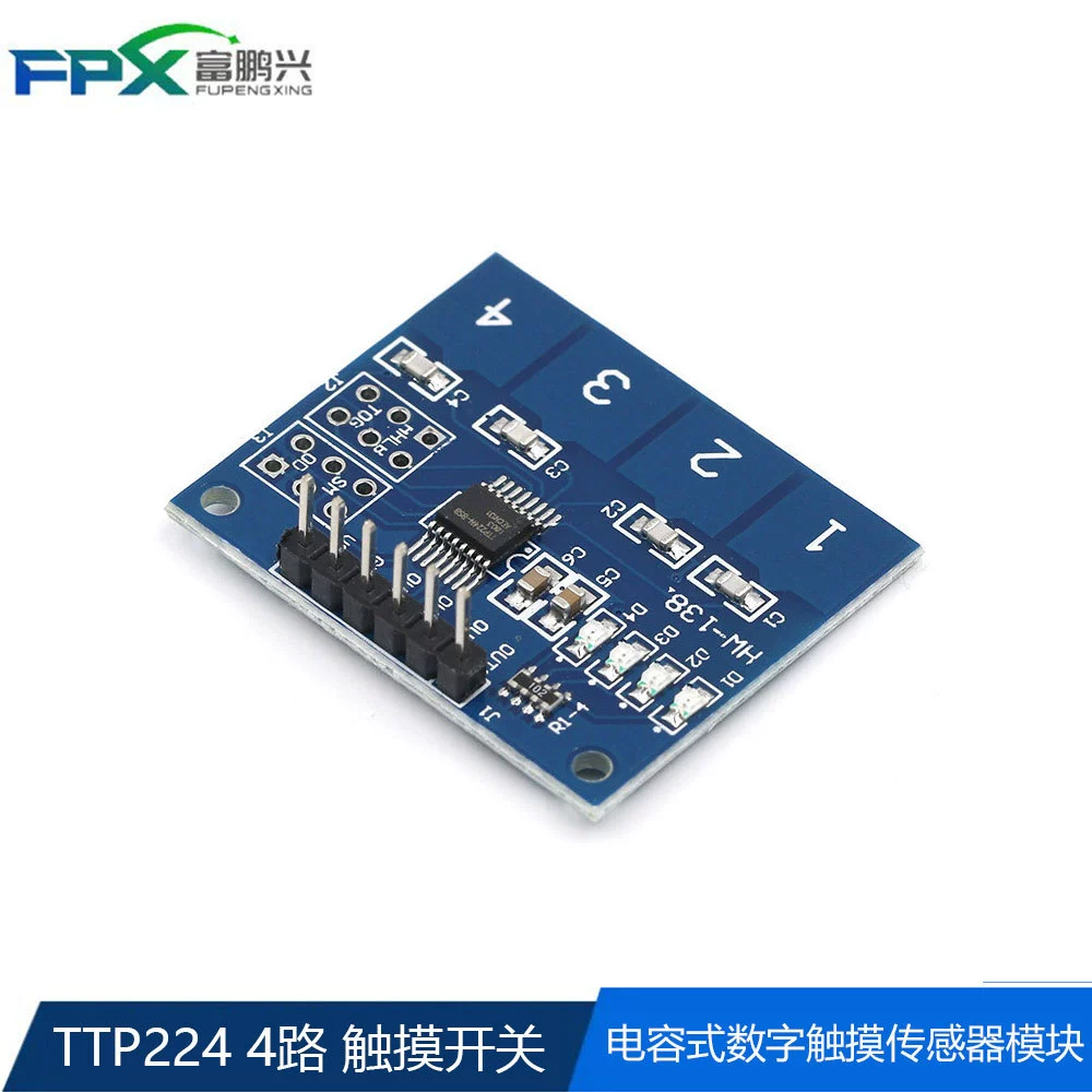 TTP224 4-позиционный емкостный сенсорный переключатель, цифровой сенсорный модуль, подходящий для Arduino