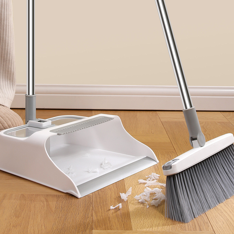 Meliya Broom and Dustpan Set, Foldable Magnetic Broom and Dustpan, Household Non-Stick Hair Artifact Dustpan Set