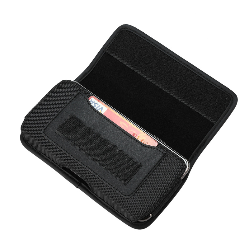 Suitable for Iphone15 Horizontal Bag 6g Leather Case Card Oxford Cloth Nylon Fabric Wear Belt Universal Waist Bag Suitable for Iphone15 Horizontal Bag 6g Leather Case Card Oxford Cloth Nylon Fabric Wear Belt Universal Waist Bag