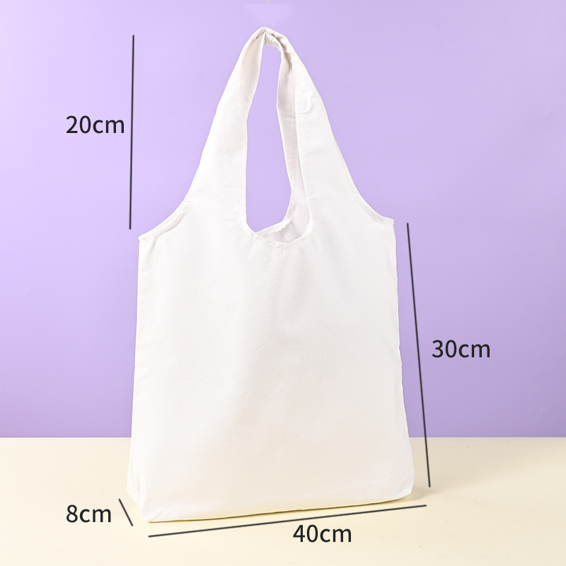 Chaleco en blanco bolsa de lona logotipo personalizado institución de formación unidad empresarial evento regalo publicidad bolso personalizado