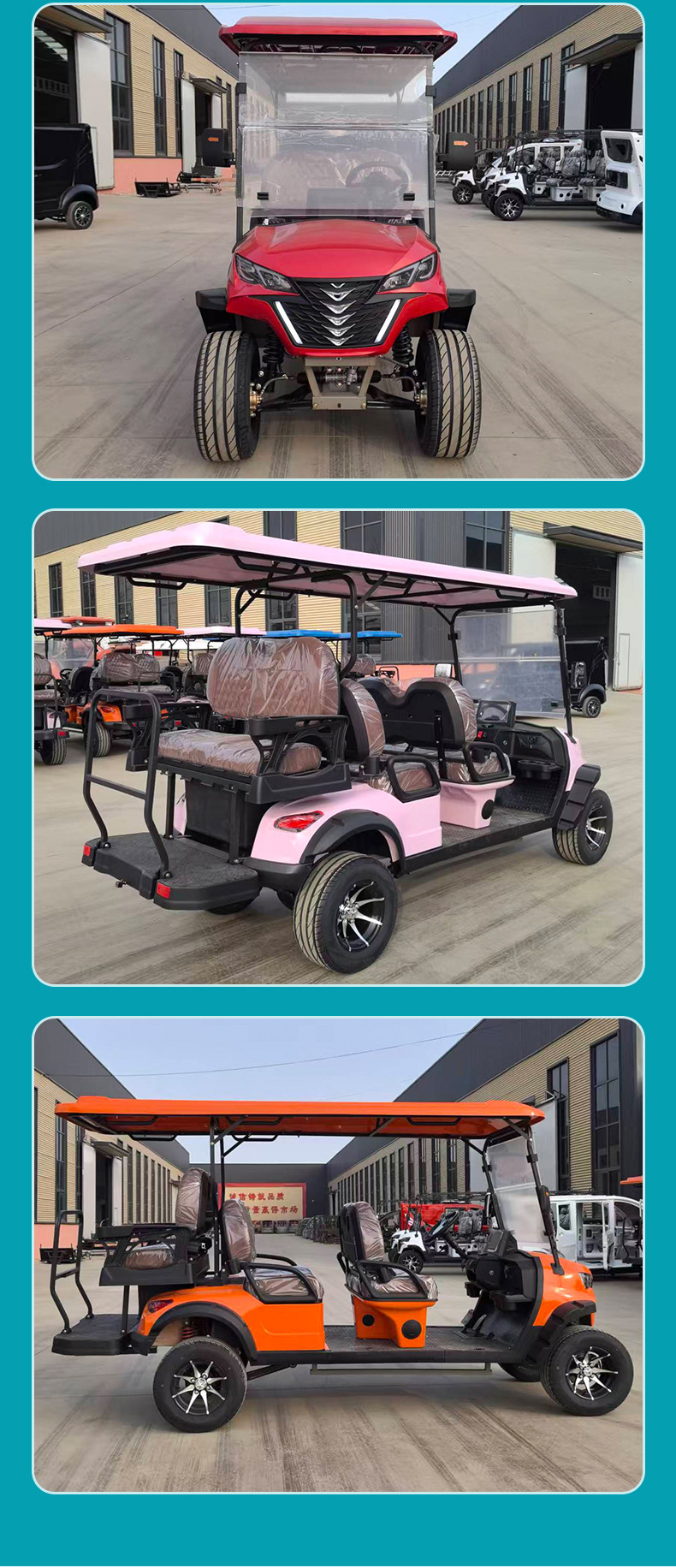 Customized 4-Seater Electric Sightseeing Car for Foreign Trade, Golf Cart for Tourist Attractions, Electric Golf Cart for Reception Use
