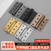 液压合页缓冲隐形门自动关闭阻尼静音弹簧房门回弹定位子母铰链
