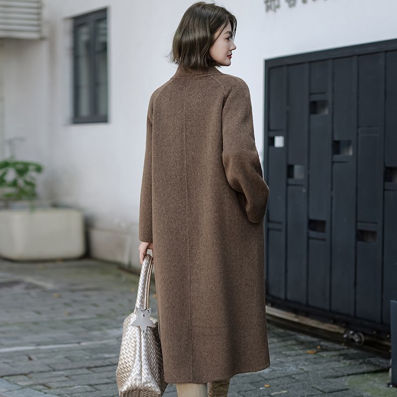 2025新款立领长款双面美拉德高品质女装大衣