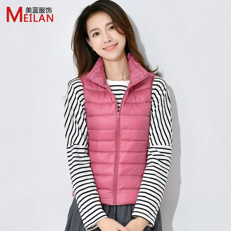 Short vest with down, light and thin winter tank top, jacket