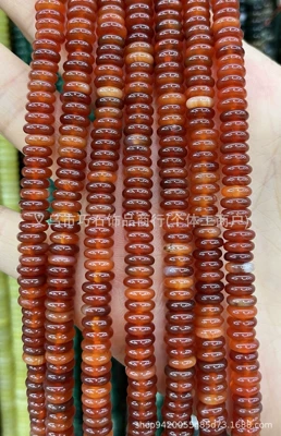 Zərgərlik ara hissələri | Tiger Eye White Crystal Abacus - natural-red-agate-26mm