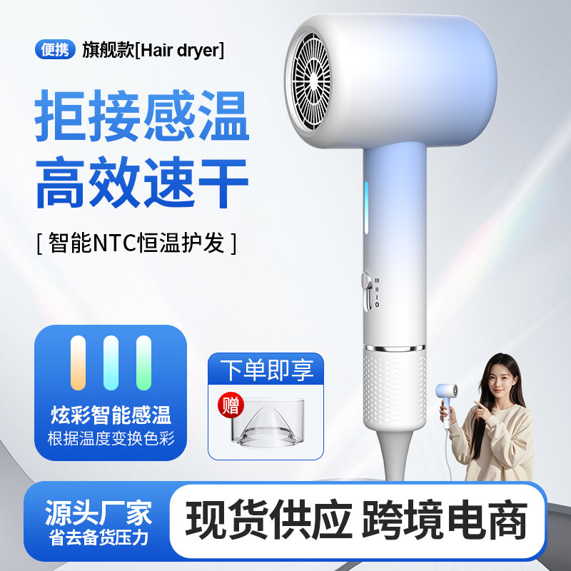Cross-Border Hair Dryer Household Negative Ion Hair Care Quick-Drying Silent High-Speed Hair Dryer Household Appliances High Power