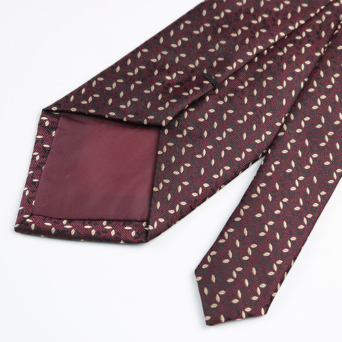 Burgundy tie for men, formal wedding, festive, groom, fashionable pattern, business, professional wedding, 8cm hand-printed style